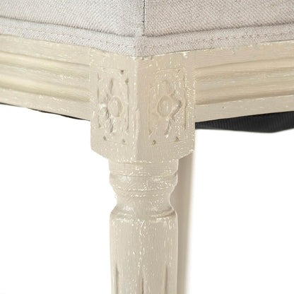 Sedie laterali a medaglione con schienale rotondo color crema