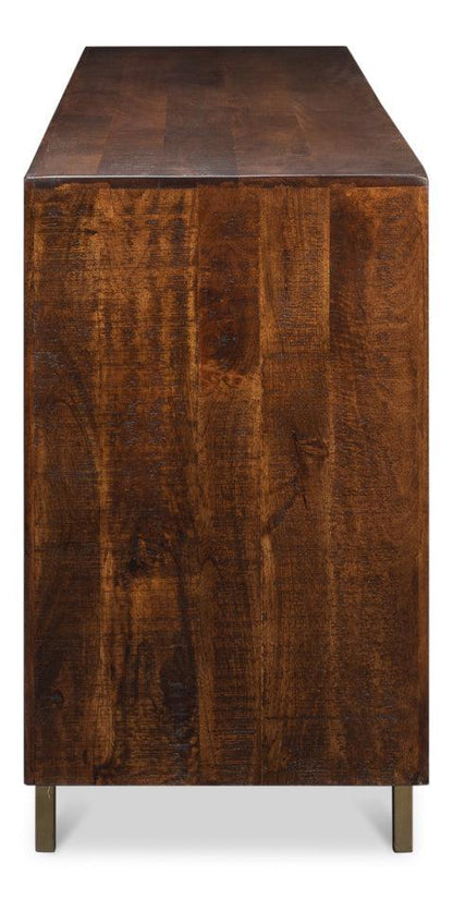 Buffet rustico in legno a tratteggio incrociato