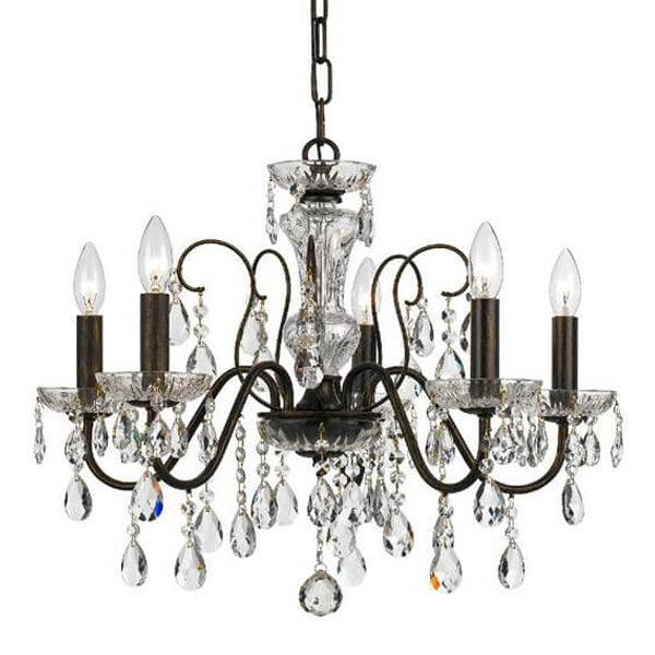 Lampadario in bronzo e cristallo del mercato delle pulci di Parigi