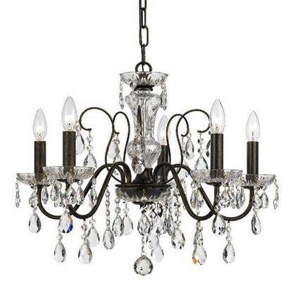 Lampadario in bronzo e cristallo del mercato delle pulci di Parigi