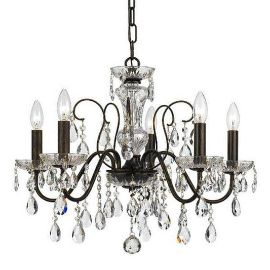 Lampadario in bronzo e cristallo del mercato delle pulci di Parigi