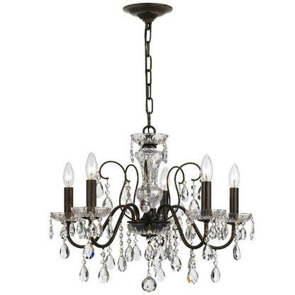 Lampadario in bronzo e cristallo del mercato delle pulci di Parigi