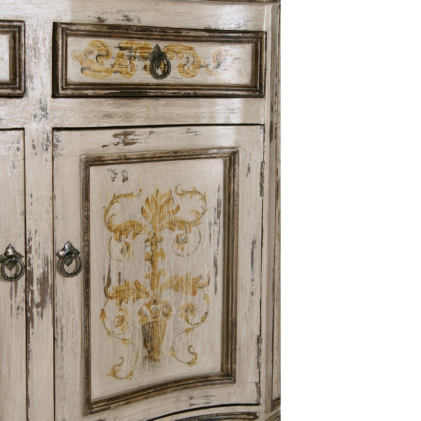 Buffet con volute curve in stile country francese