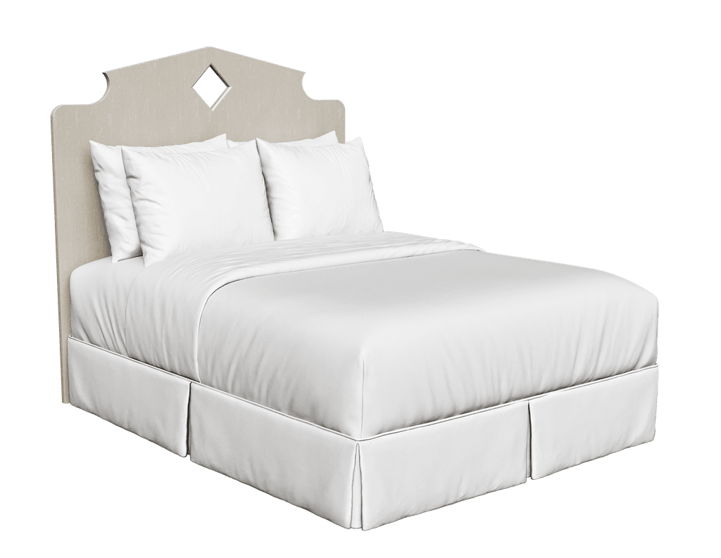 Testiera del letto in stile fattoria con arco a diamante