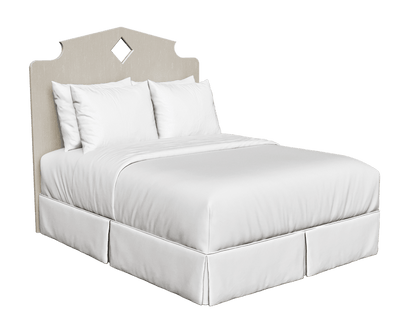 Testiera del letto in stile fattoria con arco a diamante