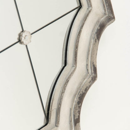 Specchio francese quadrifoglio invecchiato