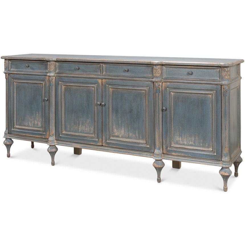 Credenza country grigio lilla anticata 