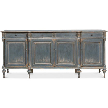 Credenza country grigio lilla anticata 