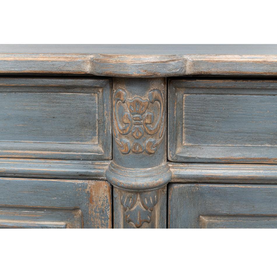 Credenza country grigio lilla anticata 