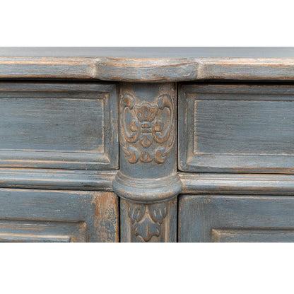 Credenza country grigio lilla anticata 