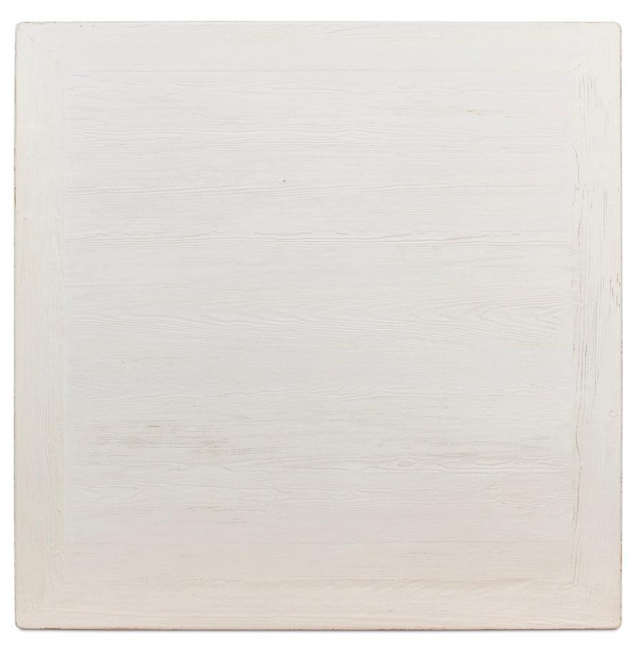 Tavolino da caffè in stile fattoria bianco anticato