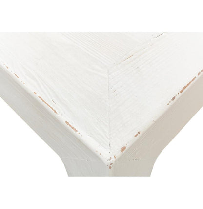 Tavolino da caffè in stile fattoria bianco anticato