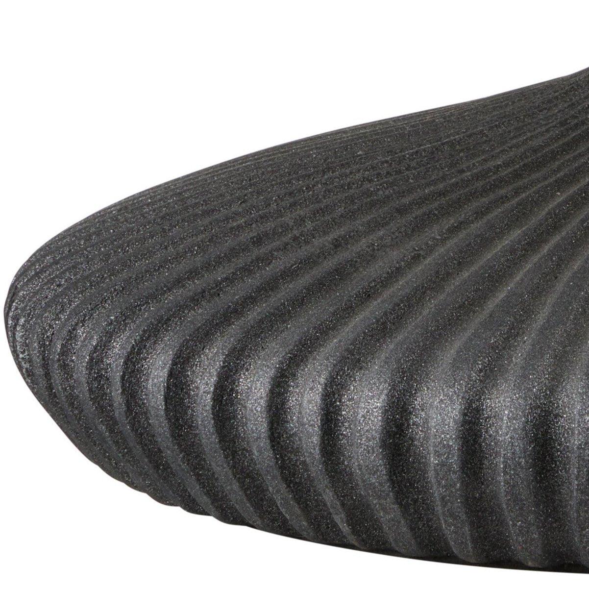 Lampada da tavolo nera schiacciata