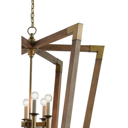 Lampadario geometrico terroso