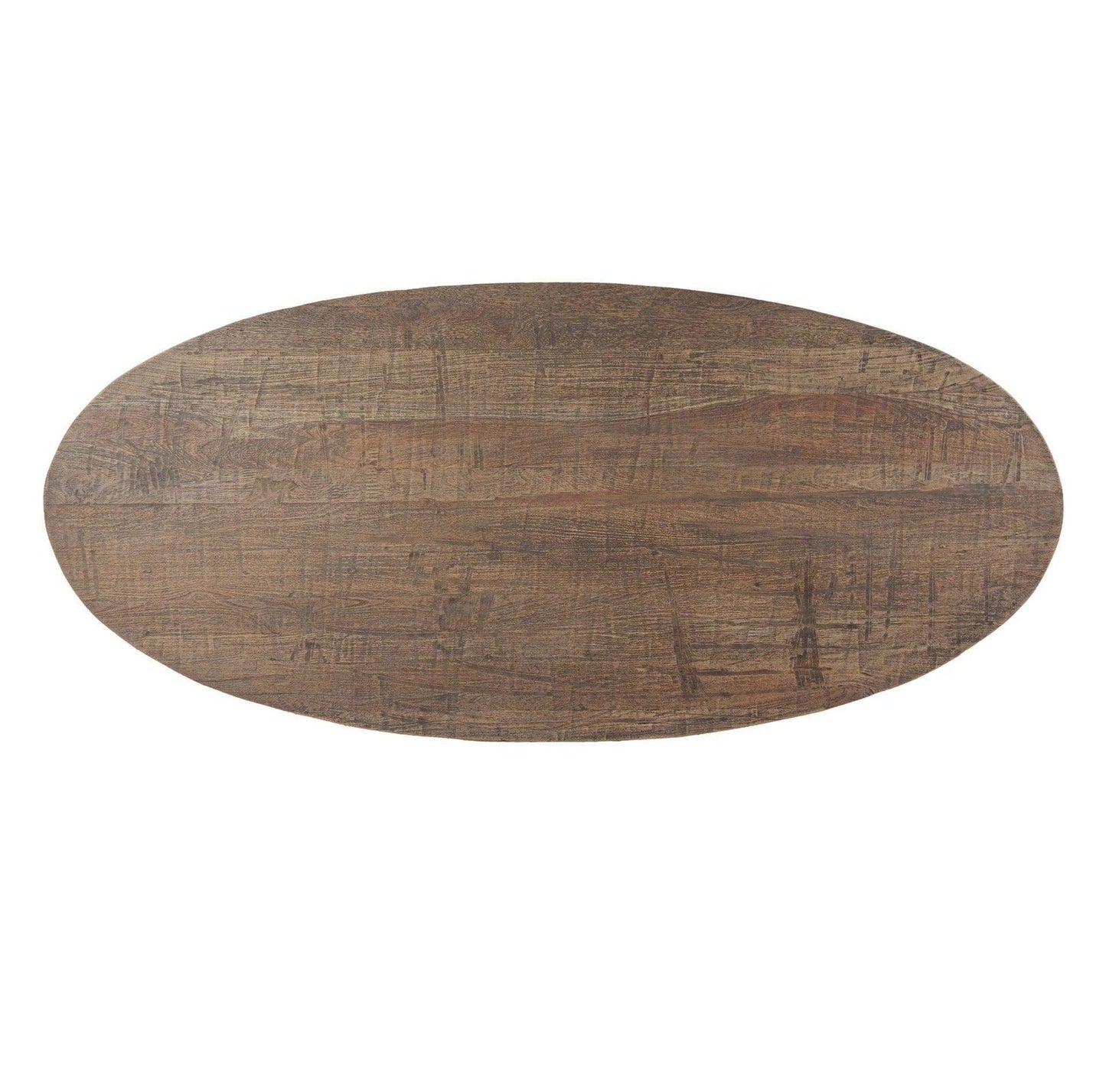 Tavolo da pranzo ovale in legno e ferro Eiffel