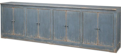 Buffet extra lungo stile fattoria blu