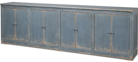 Buffet extra lungo stile fattoria blu