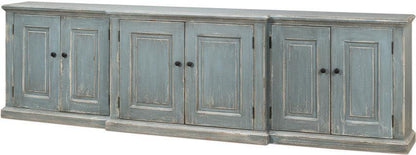 Credenza extra lunga in stile fattoria blu-grigio