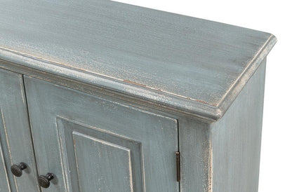 Credenza extra lunga in stile fattoria blu-grigio