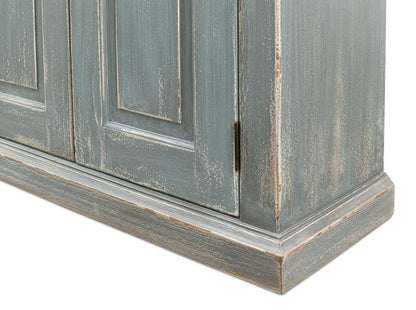 Credenza extra lunga in stile fattoria blu-grigio