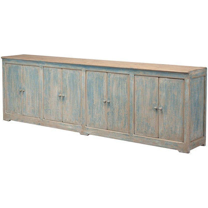 Credenza extra lunga blu lavata