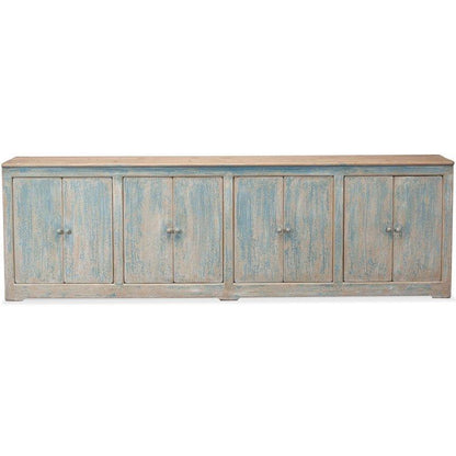Credenza extra lunga blu lavata