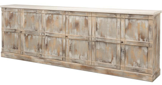 Credenza chic extra lunga in rovere grigio