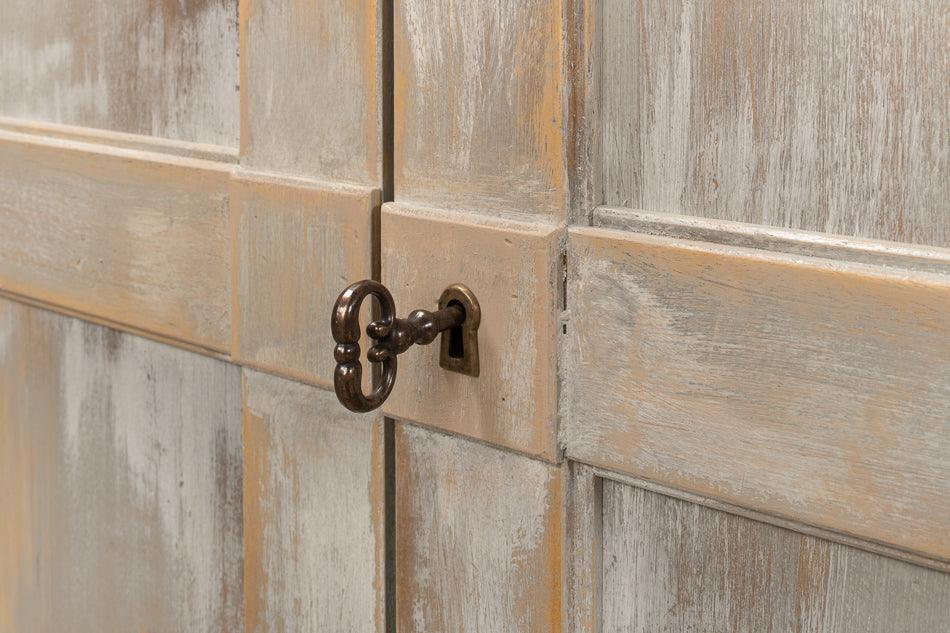 Credenza chic extra lunga in rovere grigio