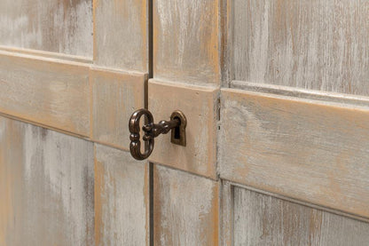 Credenza chic extra lunga in rovere grigio