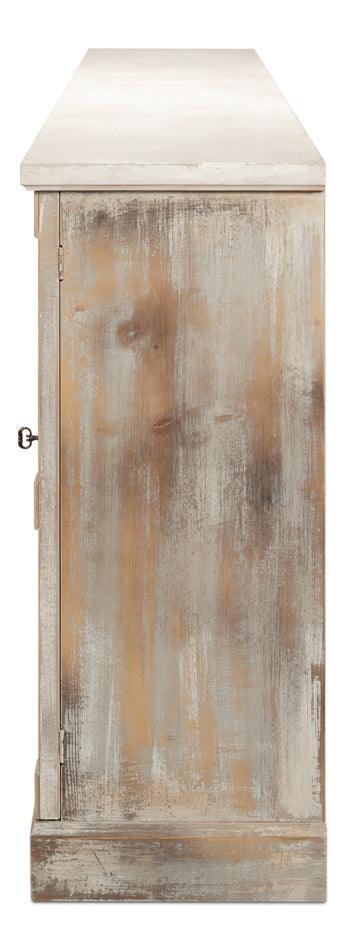 Credenza chic extra lunga in rovere grigio