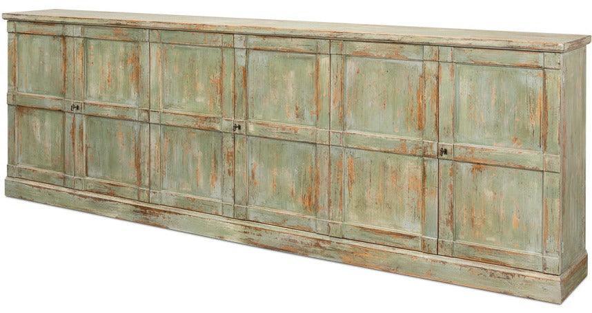 Buffet rustico extra lungo con salvia