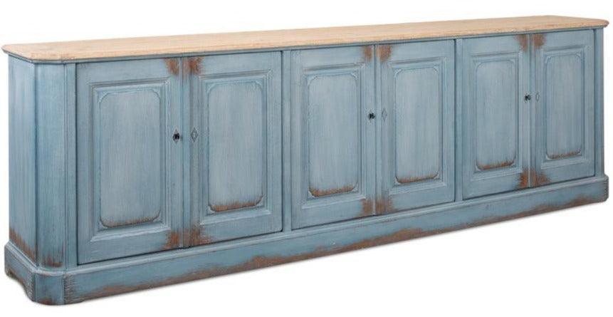 Credenza extra lunga celeste