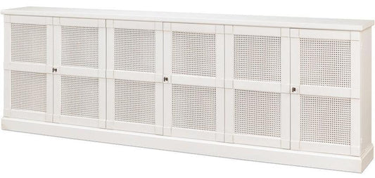 Buffet con porta in canna bianca extra lunga e solida