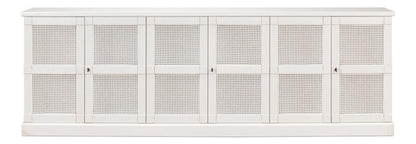 Buffet con porta in canna bianca extra lunga e solida