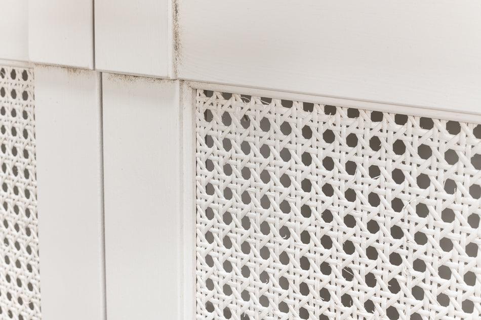 Buffet con porta in canna bianca extra lunga e solida