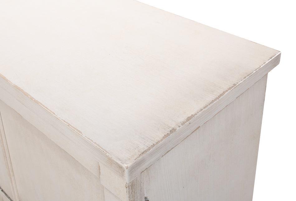 Buffet bianco in stucco extra lungo