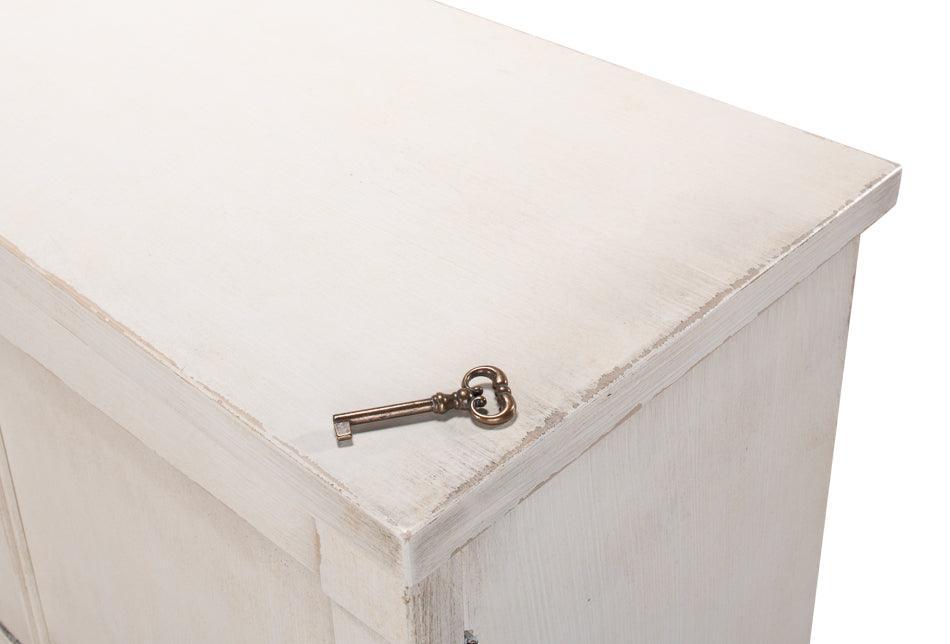 Buffet bianco in stucco extra lungo