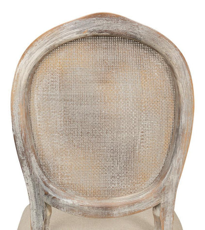 Sedie con schienale in canna in stile fattoria - Coppia