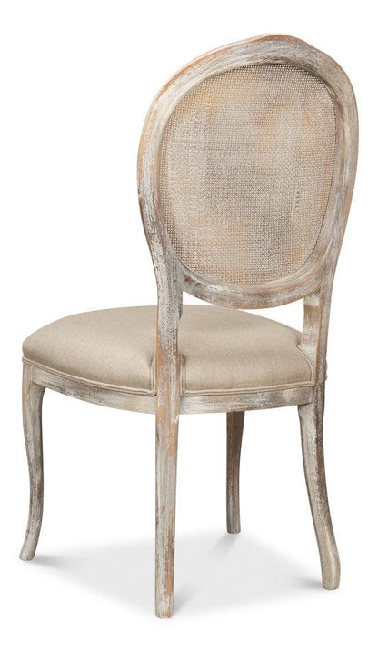 Sedie con schienale in canna in stile fattoria - Coppia