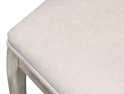 Sedie in stile rustico con schienale in canna e seduta color crema - Coppia