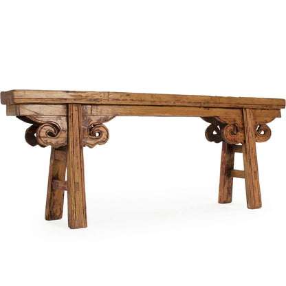 Panca in legno invecchiato stile fattoria