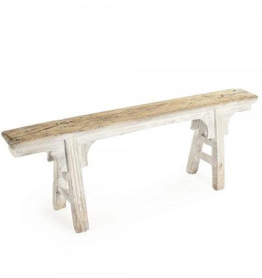 Panca in legno invecchiato stile fattoria