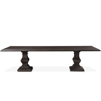 Tavolo da pranzo con piedistallo francese vintage marrone di Nimes