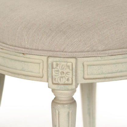 Sedie laterali con medaglione e schienale in canna Amelie francese - Set