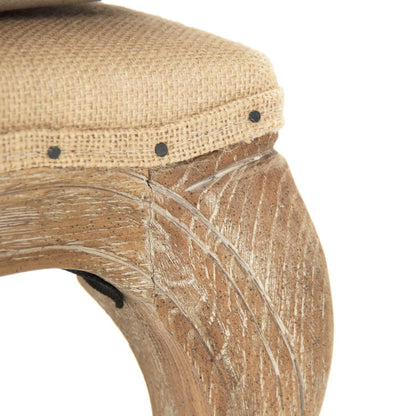 Pouf francese in tela di iuta