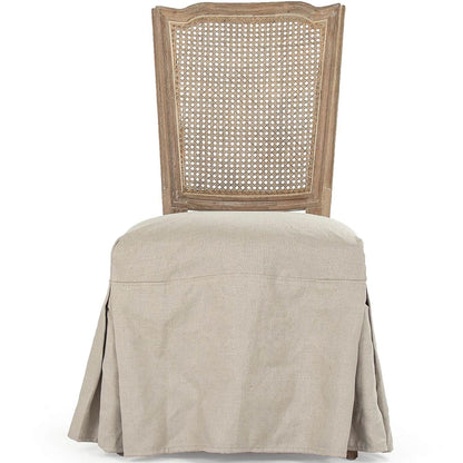 Sedie laterali con schienale in canna francese - Coppia