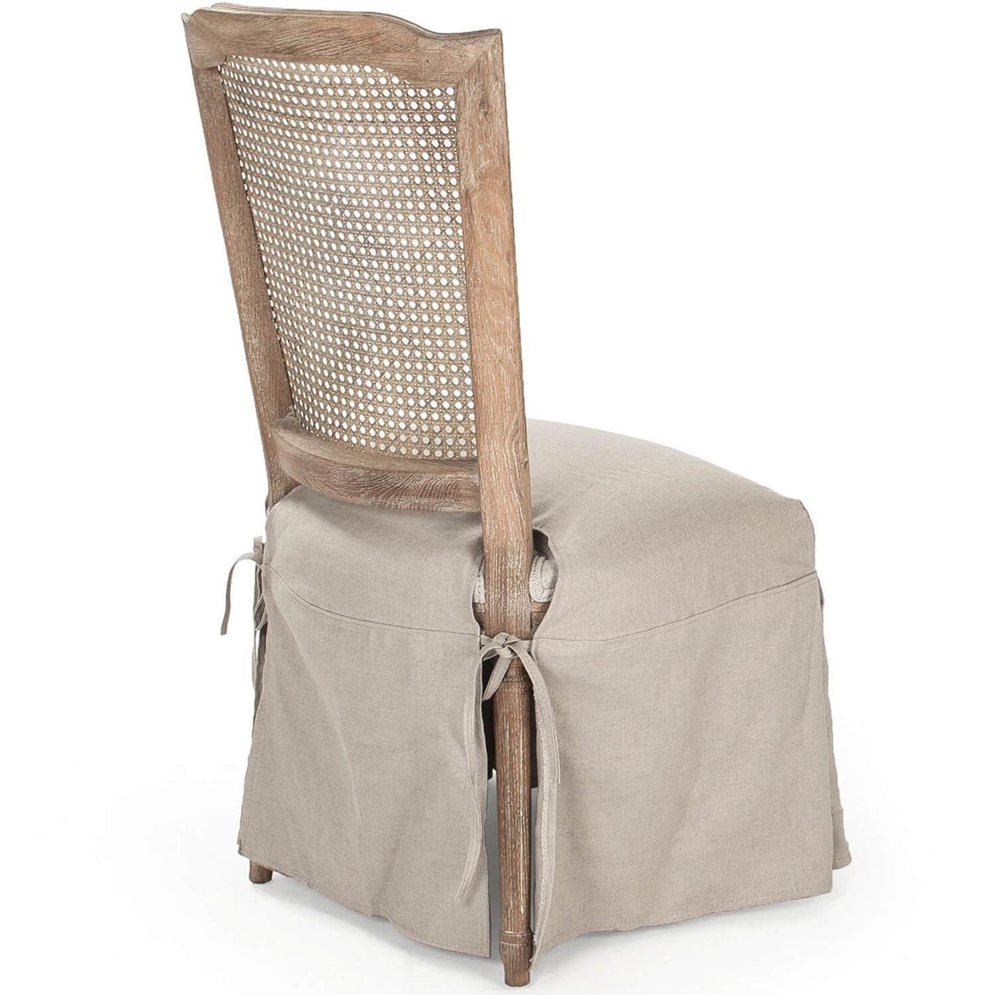 Sedie laterali con schienale in canna francese - Coppia