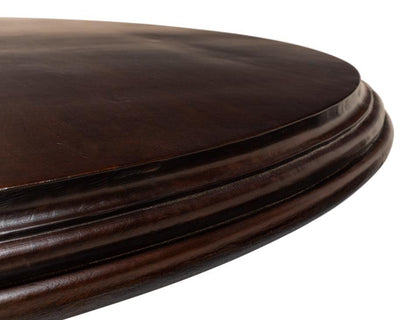 Tavolo da pranzo con piedistallo color crema francese