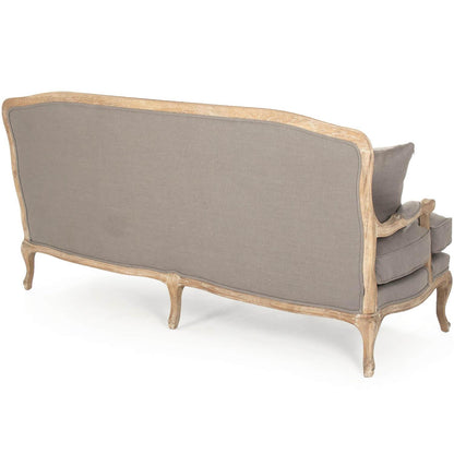 Divano in lino grigio francese