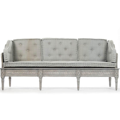 Divano panca rococò grigio francese